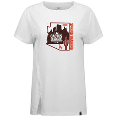 Los Angeles Dodgers Levelwear Women's 2026 Spring Training Influx Ball Bold T-Shirt White