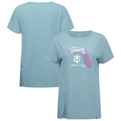 Minnesota Twins Levelwear Women's Influx Spring Training Sunrise Bold T-Shirt Blue