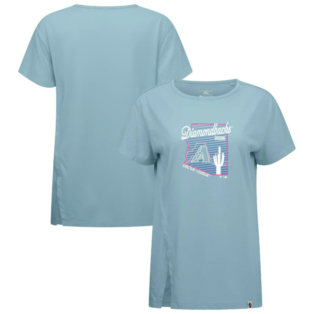 Arizona Diamondbacks Levelwear Women's Influx Spring Training Sunrise Bold T-Shirt Blue