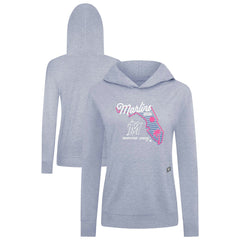 Miami Marlins Levelwear Women's Relay Spring Training Sunrise Bold Hoodie Light Blue