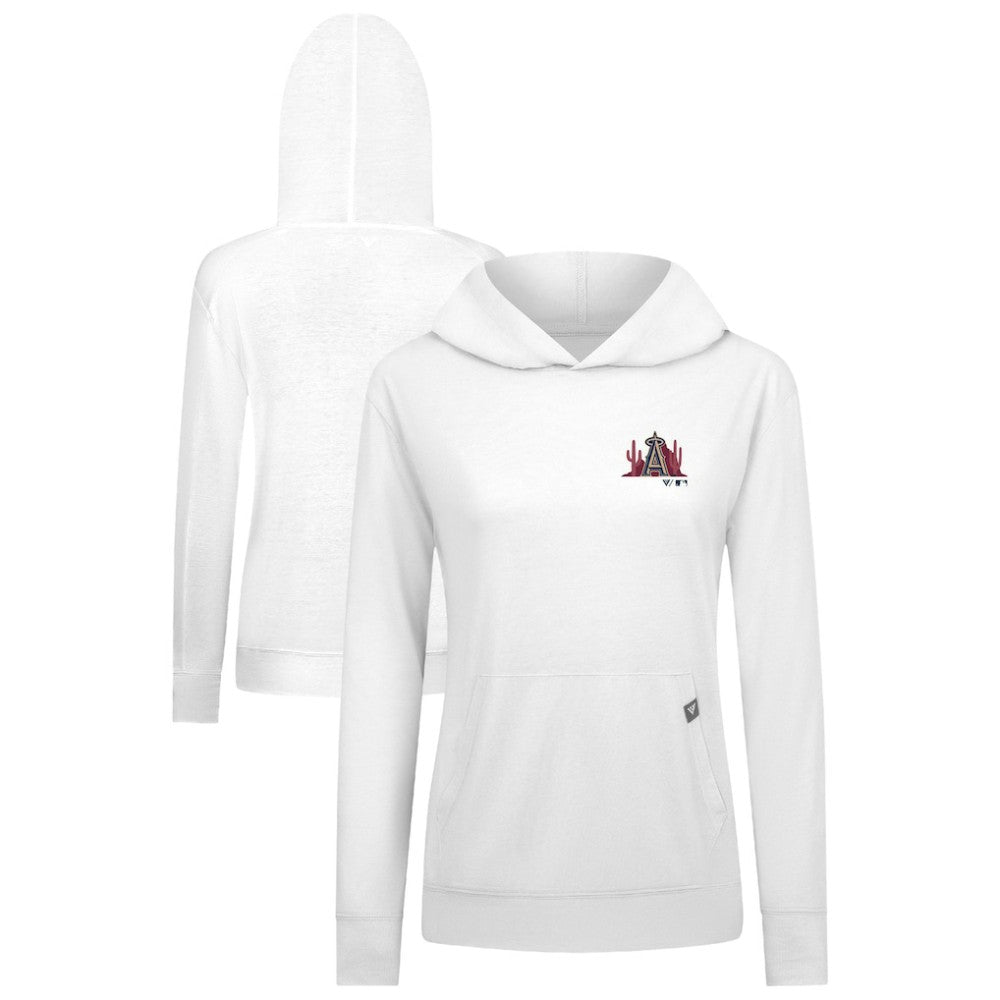 Los Angeles Angels Levelwear Women's Relay Spring Break Panoramic Bold Hoodie White