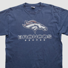 Denver Broncos Delta 2000s Long Sleeve T-shirt - Navy Vintage discount