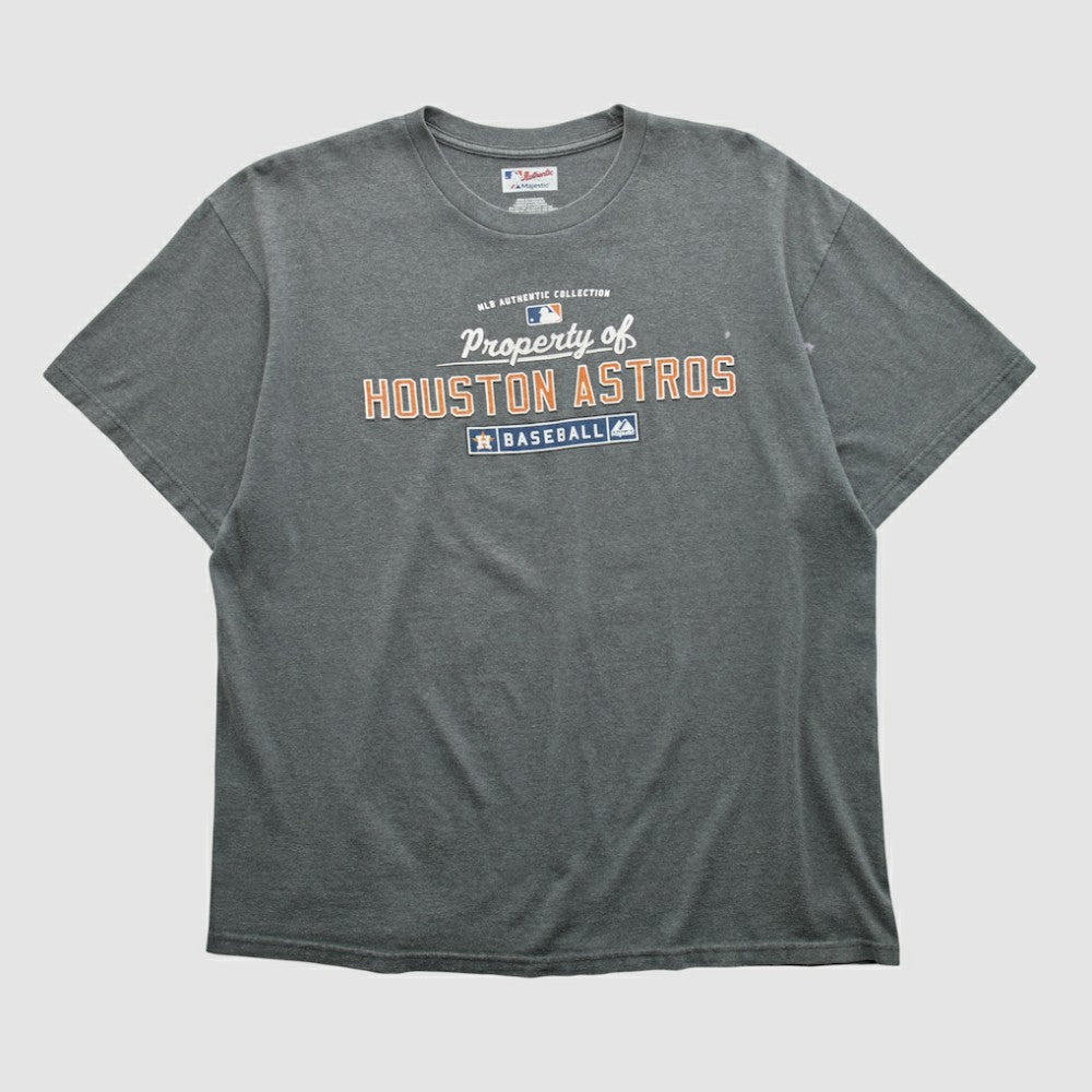 Houston Astros Majestic 2000s T-shirt Dark Heather Gray Vintage