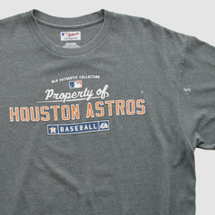 Houston Astros Majestic 2000s T-shirt Dark Heather Gray Vintage