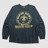 New Orleans Saints Alstyle 2010 Long Sleeve T-shirt - Black Vintage on sale
