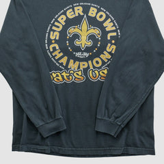 New Orleans Saints Alstyle 2010 Long Sleeve T-shirt - Black Vintage on sale