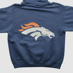 Denver Broncos 2000s Hooded Pullover Sweatshirt - Navy Vintage cheap