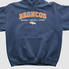 Denver Broncos 2000s Hooded Pullover Sweatshirt - Navy Vintage cheap