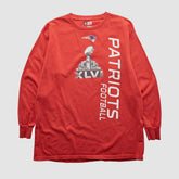 New England Patriots NFL 2012 Long Sleeve T-shirt - Red Vintage on sale