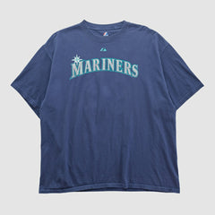 Seattle Mariners Majestic 2000s T-shirt Navy Vintage
