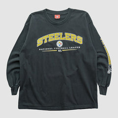 Pittsburgh Steelers NFL 2000s Long Sleeve T-shirt - Black Vintage on sale