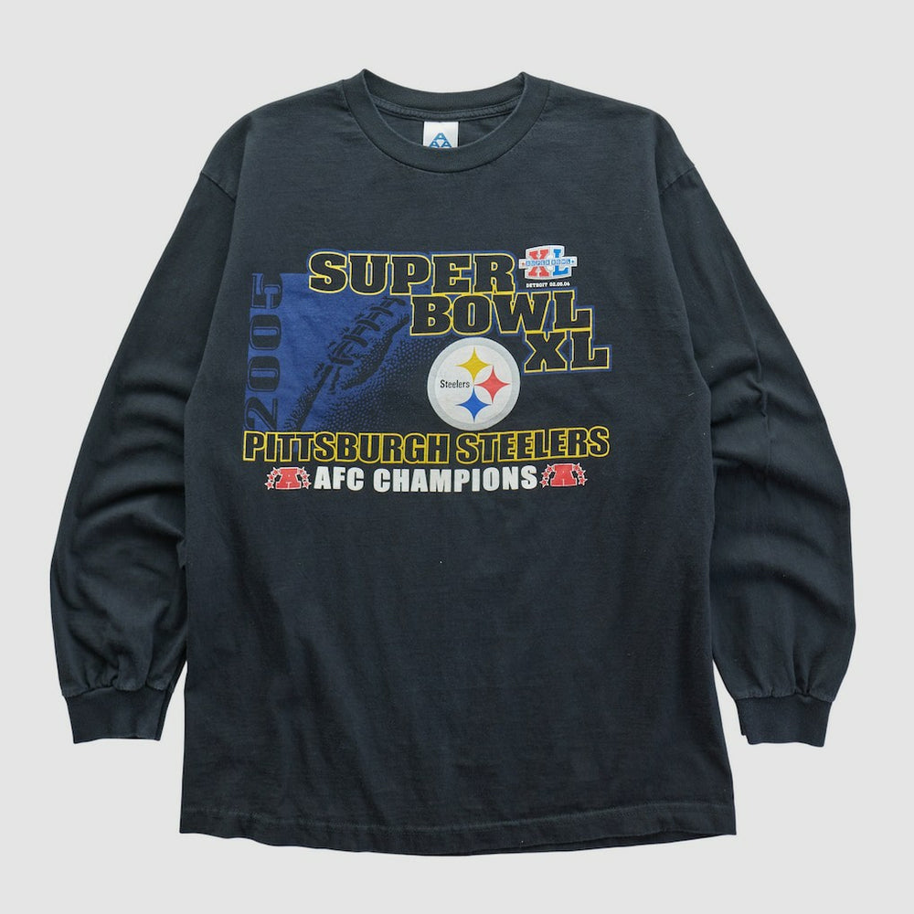 Super Bowl XL Alstyle 2006 Long Sleeve T-shirt - Black Vintage on sale