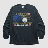 Super Bowl XL Alstyle 2006 Long Sleeve T-shirt - Black Vintage on sale