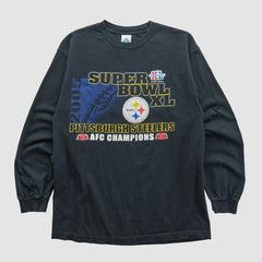 Super Bowl XL Alstyle 2006 Long Sleeve T-shirt - Black Vintage on sale