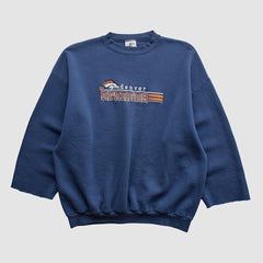 Denver Broncos Logo Athletic 90s Pullover Sweatshirt - Navy Vintage sale