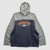 Denver Broncos NFL 2000s Hooded Pullover Sweatshirt - Heather Gray Vintage for sale