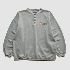 Denver Broncos Starter 90s Pullover Sweatshirt - Heather Gray Vintage discount