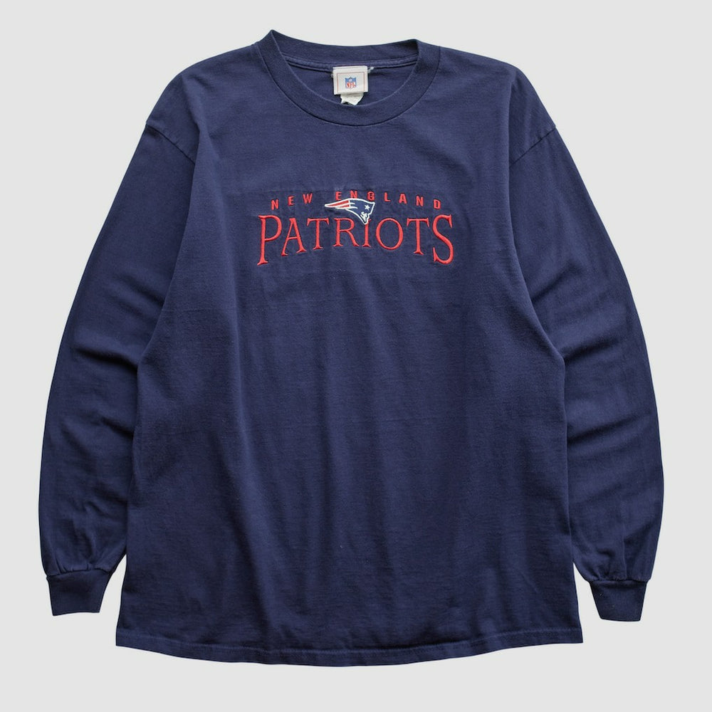 New England Patriots NFL 2000s Long Sleeve T-shirt - Navy Vintage sale
