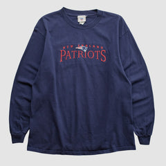 New England Patriots NFL 2000s Long Sleeve T-shirt - Navy Vintage sale