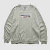 Denver Broncos Majestic 2000s Pullover Sweatshirt - Heather Gray Vintage for sale