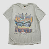 Super Bowl XXXIII Fruit of The Loom 1998 T-shirt - Heather Gray Vintage for sale