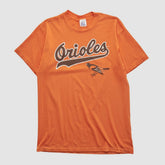 Baltimore Orioles Logo 7 90s T-shirt Orange Vintage