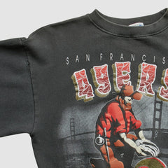 San Francisco 49ers All Out Fan 90s Pullover Sweatshirt - Black Vintage online