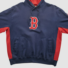 Boston Red Sox Majestic 2000s Hooded Pullover Sweatshirt Navy Vintage