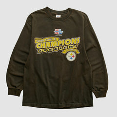 Pittsburgh Steelers Alstyle 2006 Long Sleeve T-shirt - Brown Vintage on sale