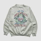 Minnesota Twins Salem Sportswear 1991 Pullover Sweatshirt Heather Gray Vintage