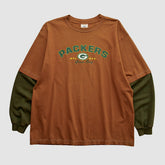Green Bay Packers NFL 2000s Long Sleeve T-shirt - Clay Vintage cheap