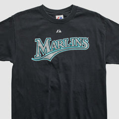 Miami Marlins Majestic 2000s T-shirt Black Vintage