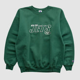 New York Jets Champion 2000s Pullover Sweatshirt - Green Vintage for sale