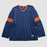 Denver Broncos NFL 2000s Long Sleeve T-shirt - Navy Vintage for sale