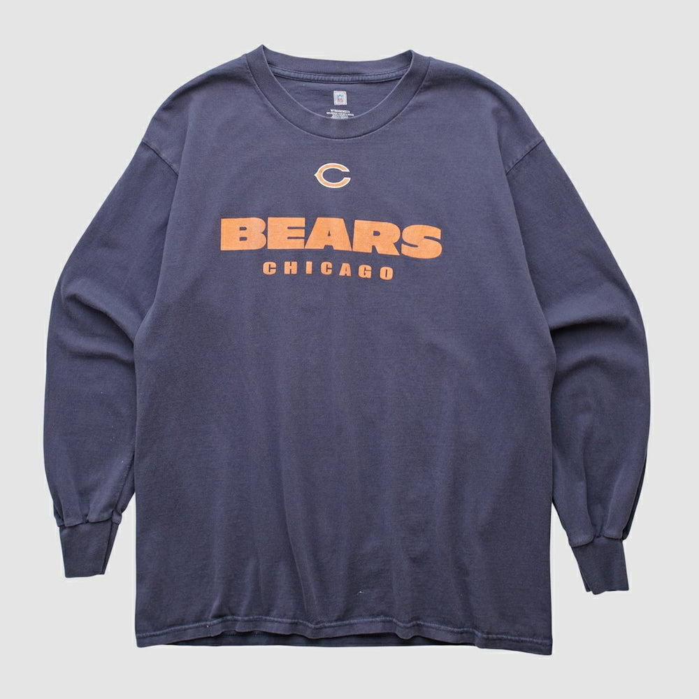 Chicago Bears NFL 2000s Long Sleeve T-shirt - Navy Vintage cheap