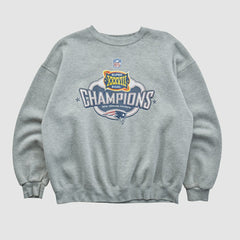 Super Bowl XXXVIII Lee Apparel 2004 Pullover Sweatshirt - Heather Gray Vintage sale