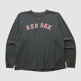 Boston Red Sox 2000s Long Sleeve T-shirt Black Vintage
