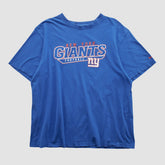 New York Giants Reebok 2000s T-shirt - Blue Vintage for sale