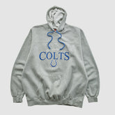 Indianapolis Colts NFL 2000s Hooded Pullover Sweatshirt - Heather Gray Vintage on sale