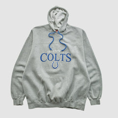 Indianapolis Colts NFL 2000s Hooded Pullover Sweatshirt - Heather Gray Vintage on sale
