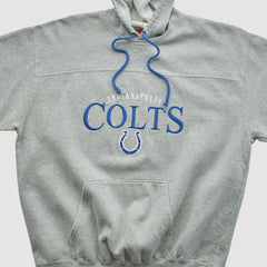 Indianapolis Colts NFL 2000s Hooded Pullover Sweatshirt - Heather Gray Vintage on sale