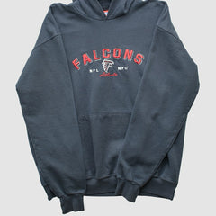 Atlanta Falcons NFL 2000s Hooded Pullover Sweatshirt - Black Vintage for sale