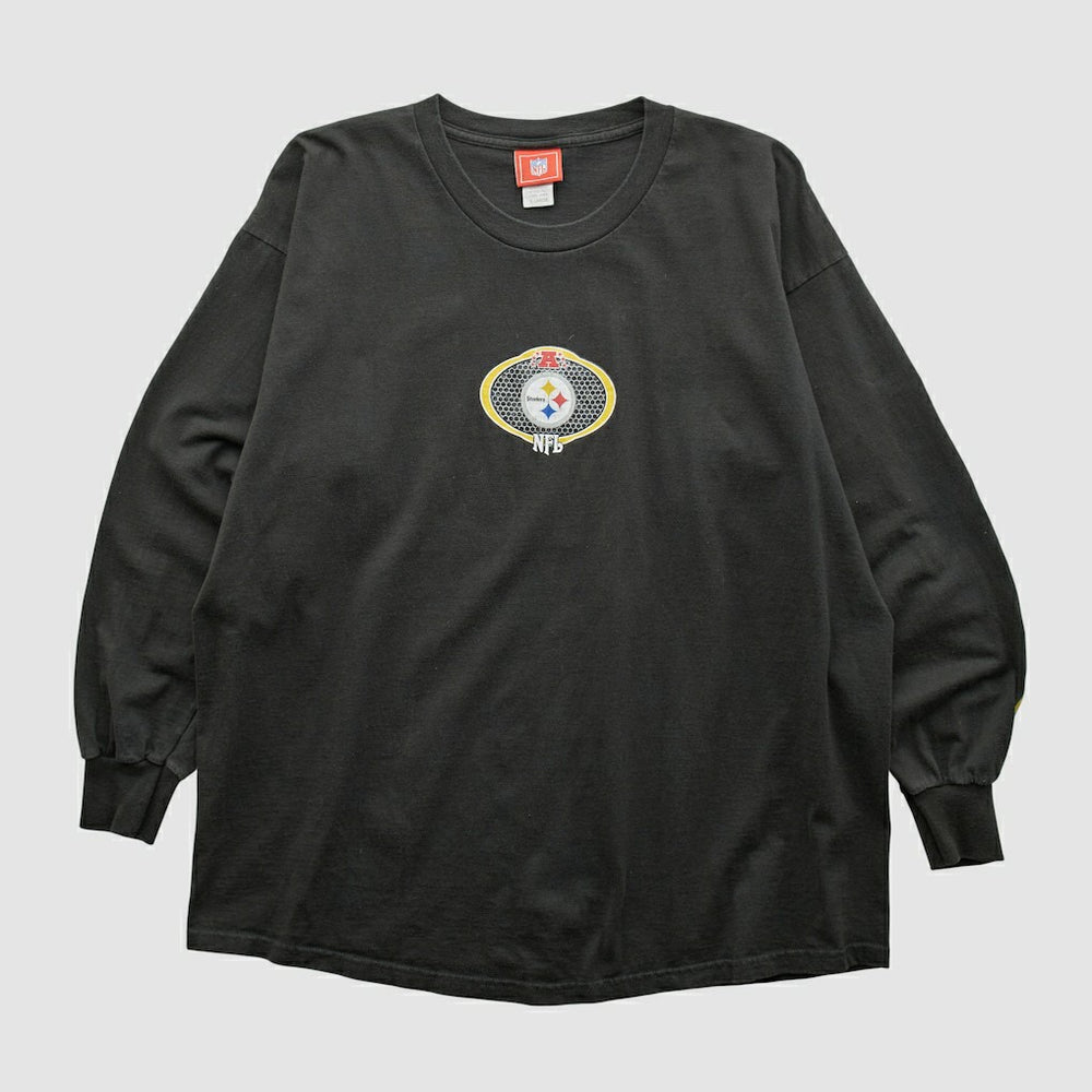 Pittsburgh Steelers NFL 2000s Long Sleeve T-shirt - Black Vintage discount