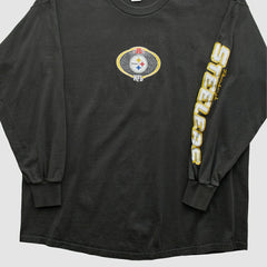 Pittsburgh Steelers NFL 2000s Long Sleeve T-shirt - Black Vintage discount