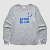 Indianapolis Colts NFL 2000s Long Sleeve T-shirt - Heather Gray Vintage on sale