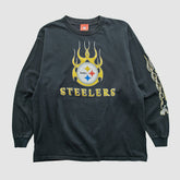 Pittsburgh Steelers NFL 2000s Long Sleeve T-shirt - Black Vintage sale