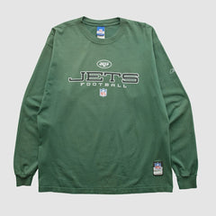 New York Jets Reebok 2000s Long Sleeve T-shirt - Green Vintage outlet