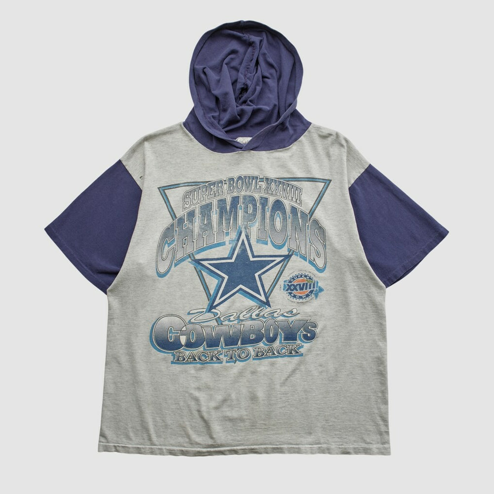 Super Bowl XXVIII Mendez Sportswear 1994 Hooded T-shirt - Heather Gray Vintage outlet