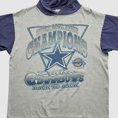 Super Bowl XXVIII Mendez Sportswear 1994 Hooded T-shirt - Heather Gray Vintage outlet