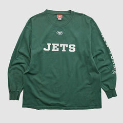 New York Jets NFL 2000s Long Sleeve T-shirt - Green Vintage cheap